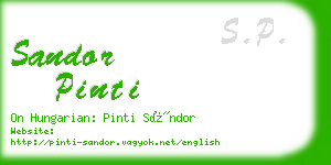 sandor pinti business card